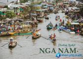 [Sóc Trăng] Chợ nổi Ngã Năm nét đặc sắc của vùng sông nước miền Tây
